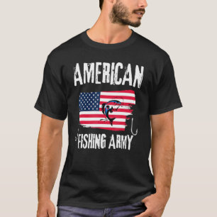 Camiseta pesca americana patriótica ao ar livre lago caça h
