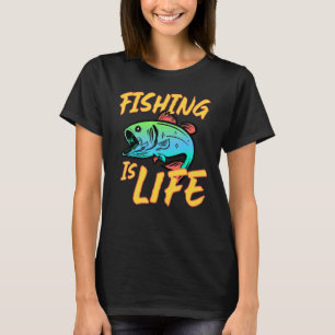 Camiseta Pesca ao ar livre é vida para pescadores