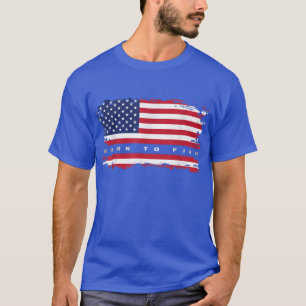 Camiseta Pesca ao vestuário com pavilhão americano 51