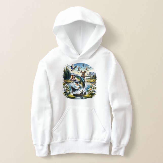 Camiseta Pesca, Caça de Veado, Caça de Pato (Postura )