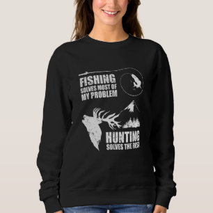 Camiseta Pesca Caça Resolve Problemas Com Esportes Hobby