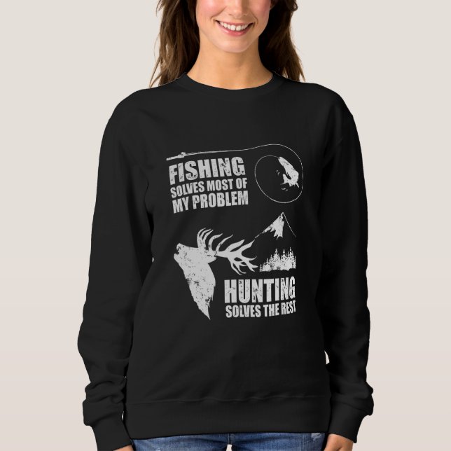 Camiseta Pesca Caça Resolve Problemas Com Esportes Hobby (Frente)