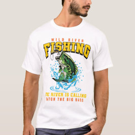 Camiseta Pesca Capturar O Peixe-Presente Do Grande Baixo
