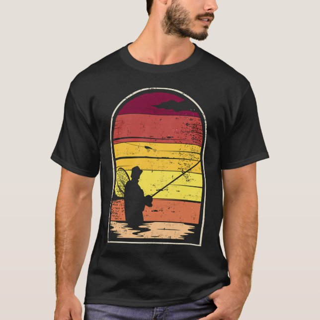 Camiseta Pesca com Mosca ao Pôr do Sol (Frente)