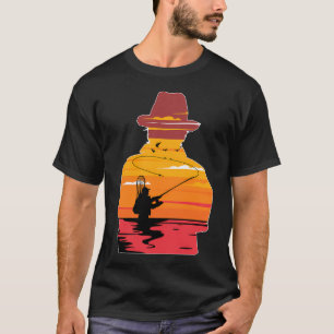 Camiseta Pesca com Mosca ao Pôr do Sol