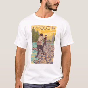 Camiseta Pesca com mosca das mulheres - Latouche, Alaska
