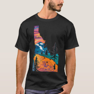 Camiseta Pesca com mosca de caroço do Estado de Idaho de Pe