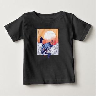 Camiseta Pesca com mosca de Perch - Peixes Predatórios de