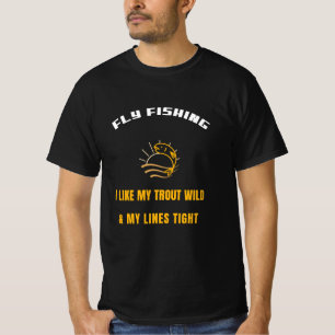 CAMISETA PESCA COM MOSCA EU GOSTO DO MEU TROUT SELVAGEM & M