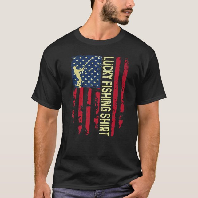 Camiseta Pesca Com Sorte Patriótica (Frente)