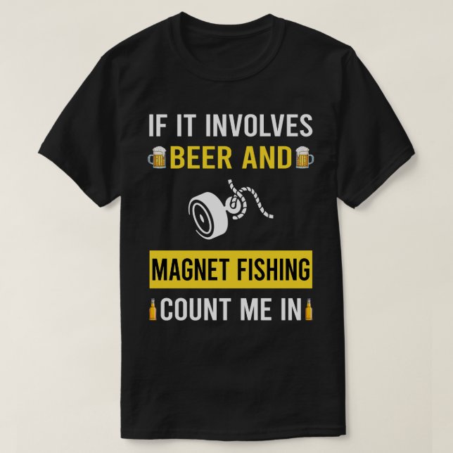 Camiseta Pesca Da Cerveja E Do Magneto (Frente do Design)