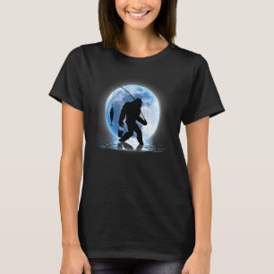 Camiseta Pesca Da Lua Azul Estúpida E Da Anca Para O Vestuá
