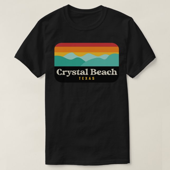 Camiseta Pesca da Península Bolivar do Texas Crystal Beach (Frente do Design)