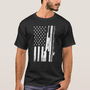 Camiseta Pesca De Arcos Arrasta Pavilhão Dos Eua Pavilhão P