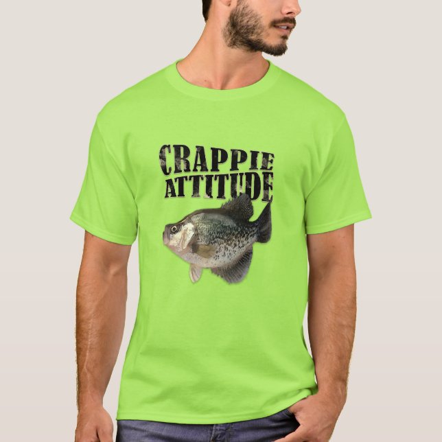 Camiseta Pesca De Atitude De Crappie (Frente)