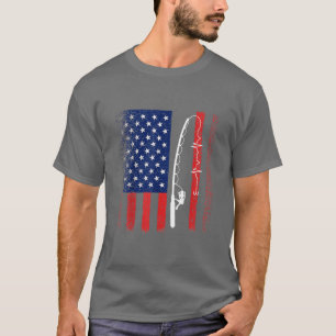 Camiseta Pesca de Bass Pais de Peixes Bandeira Americana159