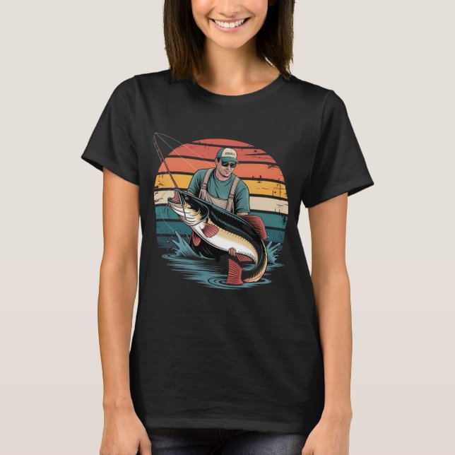 Camiseta pesca de cabeça chata (Frente)