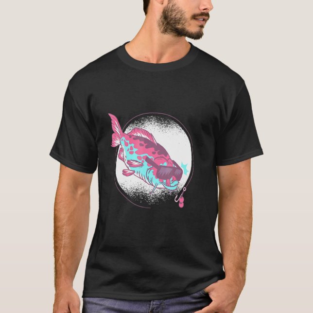 Camiseta Pesca de Carpa de Peixe Fofa (Frente)