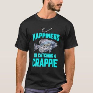 Camiseta Pesca de Crappie Peixe Crappie de Água Doce