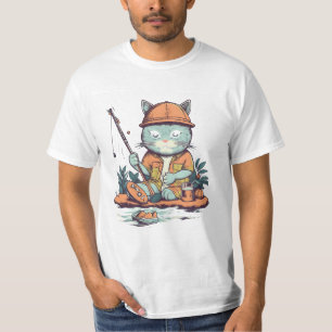 Camiseta Pesca de Gato com Cerveja