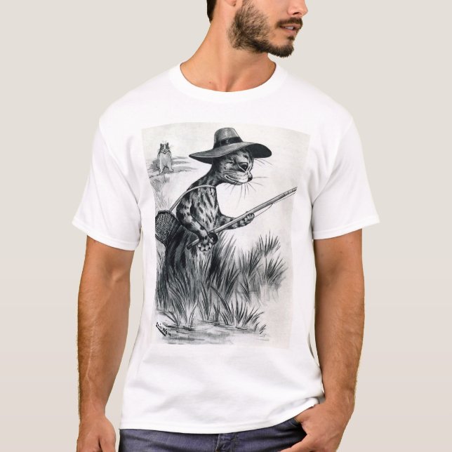 Camiseta Pesca de gatos, Louis Wain (Frente)