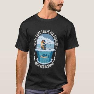 Camiseta Pesca de gelo Design para pesca de buraco de gelo