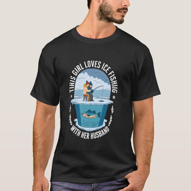 Camiseta Pesca de gelo Design para pesca de buraco de gelo (Frente)
