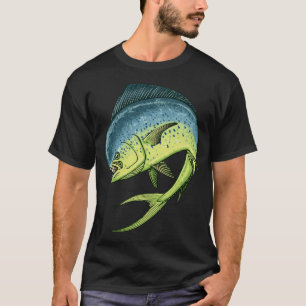 Camiseta Pesca de Mahi Mahi Dorado Pescador de Água Salgada