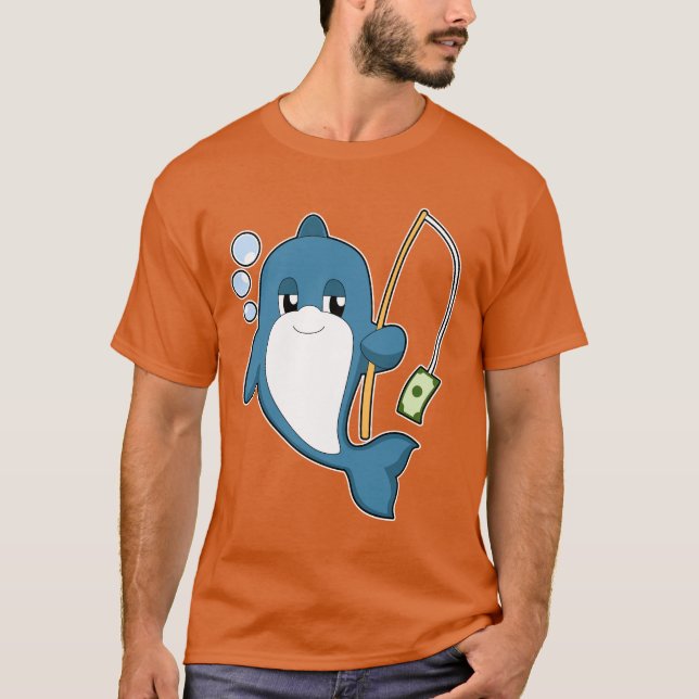 Camiseta Pesca de notas de golfinho (Frente)