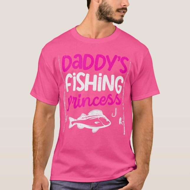 Camiseta Pesca de pai Princesa Filha Pescadores - Rolo C (Frente)
