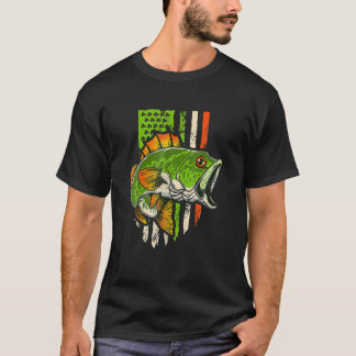 Camiseta Pesca de Pavilhão Irlandês Americano - Pesca de Pa