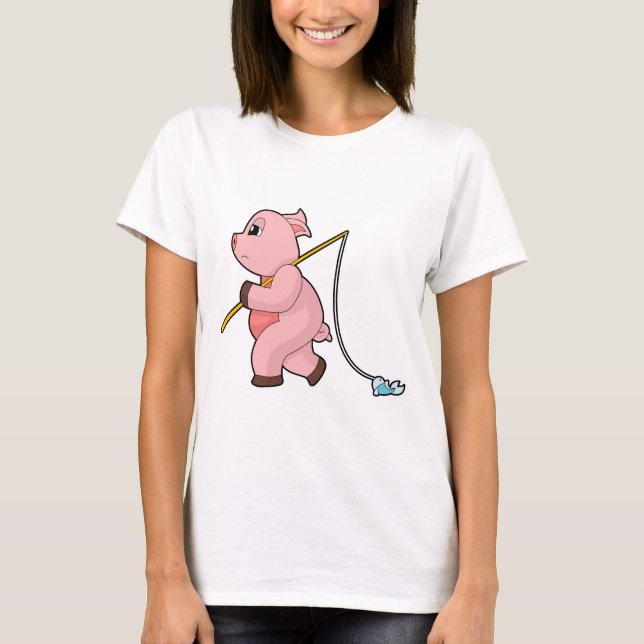 Camiseta Pesca de Peixe-Anjo Porco (Frente)