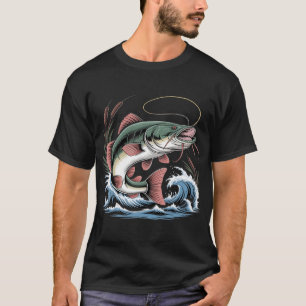 Camiseta pesca de peixe-gato