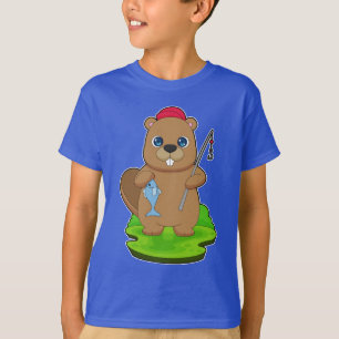 Camiseta Pesca De Peixes De Anglas De Beaver
