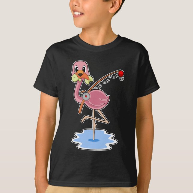 Camiseta Pesca de Peixes de Flamingo (Frente)