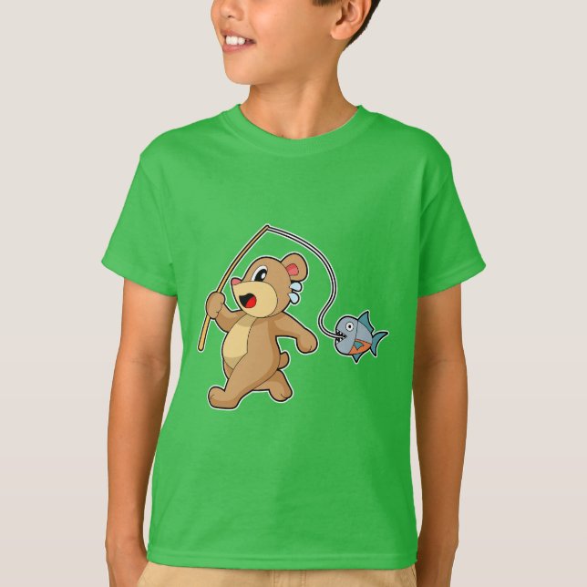 Camiseta Pesca De Peixes De Urso (Frente)