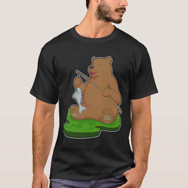 Camiseta Pesca De Peixes De Urso (Frente)