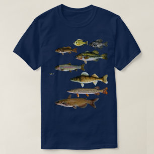Camiseta Pesca de Peixes Walleye Crappie Sunfish Trout Bass