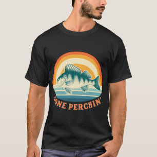 Camiseta Pesca de Perca Ficou Perchin' Nascer do Sol no Lag