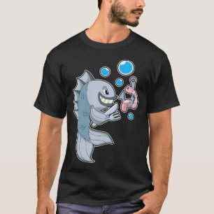 Camiseta Pesca de rã vara de pescar barbatana de tubarão