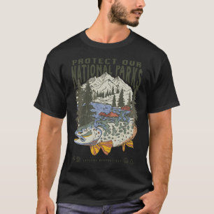 Camiseta Pesca de robalo com bandeira americana