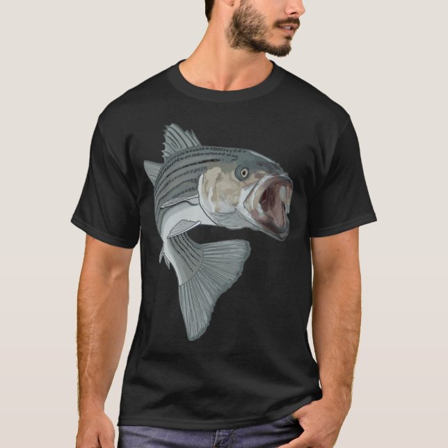 Camiseta pesca de robalo listrado (Frente)