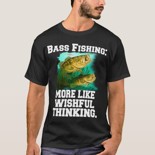 Camiseta Pesca de Robalo: Mais Como Pensamento Positivo (Frente)