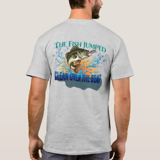 Camiseta Pesca de robalo "O Peixe Saltou Limpo Sobre O Barc