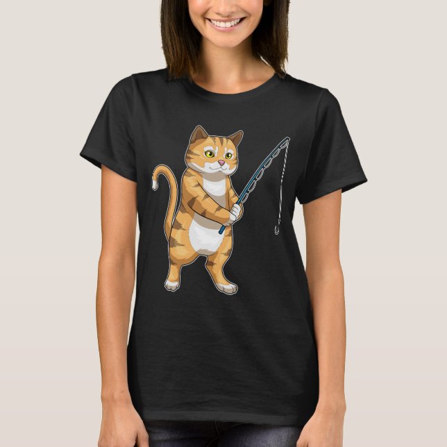 Camiseta Pesca de rocha de pesca com peixe-gato (Frente)