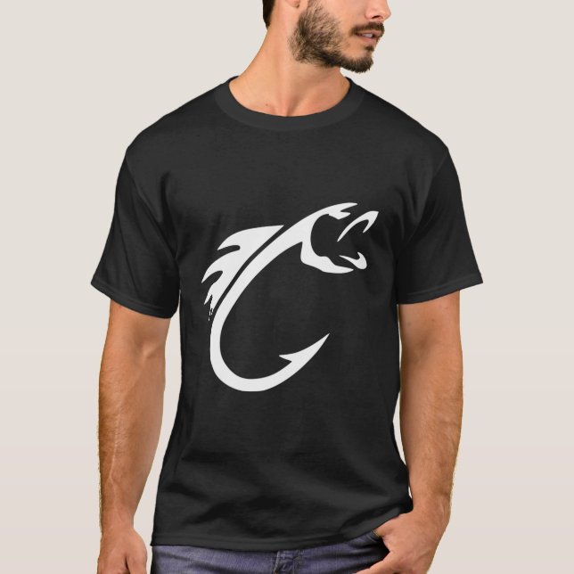 Camiseta Pesca de rolo de anzol de peixe (Frente)