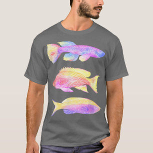 Camiseta Pesca de Truta de Baixo de legal Aquarela