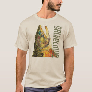 Camiseta Pesca de trutas de carne