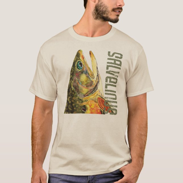 Camiseta Pesca de trutas de carne (Frente)
