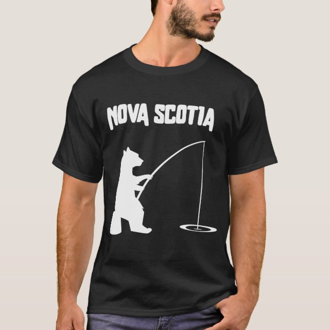 Camiseta Pesca de ursos para pescadores da Nova Escócia (Frente)